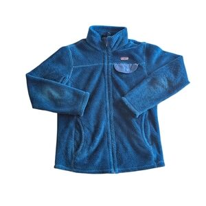 Patagonia Teal Fleece Jacket Girls Youth Size 10/M Full Zip Sweater